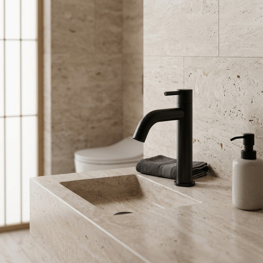 Aquanello Eterna Rubinetto per lavabo nero opaco per acqua fredda ET4001-10
